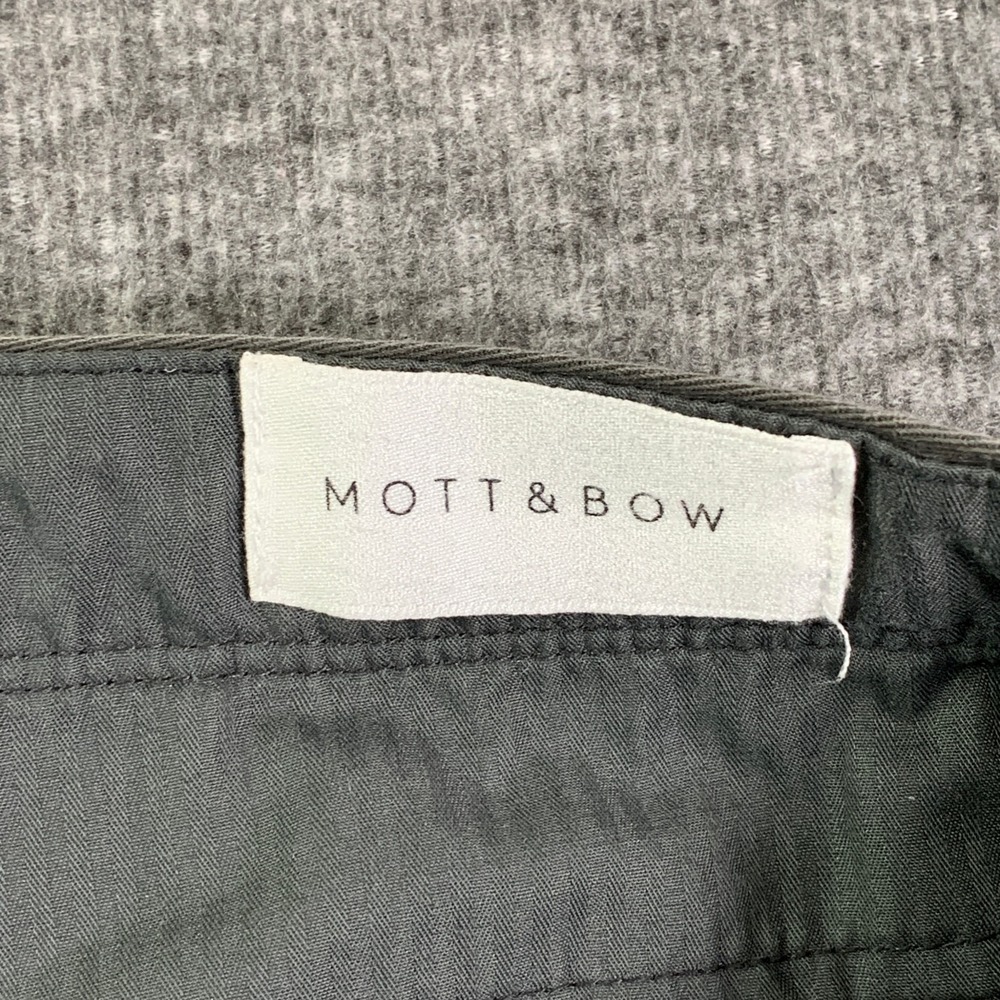 Mott & Bow Chino Pants Mens 33x29 Gray Trousers Modern Cotton - Picture 5 of 14